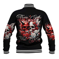 Couple Skull Baseball Jacket From Our First Kiss - Wonder Print Shop