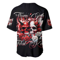 Couple Skull Baseball Jersey From Our First Kiss - Wonder Print Shop