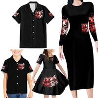 Couple Skull Family Matching Long Sleeve Bodycon Dress and Hawaiian Shirt From Our First Kiss - Wonder Print Shop