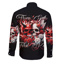 Couple Skull Family Matching Short Sleeve Bodycon Dress and Hawaiian Shirt From Our First Kiss - Wonder Print Shop