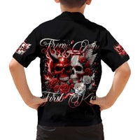 Couple Skull Family Matching Tank Maxi Dress and Hawaiian Shirt From Our First Kiss - Wonder Print Shop