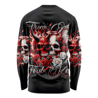 Couple Skull Long Sleeve Shirt From Our First Kiss - Wonder Print Shop