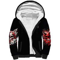 Couple Skull Sherpa Hoodie From Our First Kiss - Wonder Print Shop