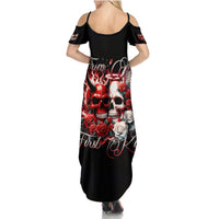 Couple Skull Summer Maxi Dress From Our First Kiss - Wonder Print Shop