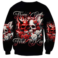 Couple Skull Sweatshirt From Our First Kiss - Wonder Print Shop