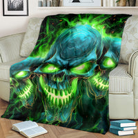 Flame Skull Blanket I'm Never Alone My Demons Are Wit Me 24/7