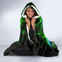 Flame Skull Hooded Blanket I'm Never Alone My Demons Are Wit Me 24/7