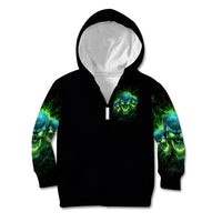 Flame Skull Kid Hoodie I'm Never Alone My Demons Are Wit Me 24/7 - Wonder Print Shop