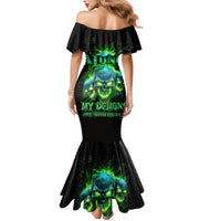Flame Skull Mermaid Dress I'm Never Alone My Demons Are Wit Me 24/7 - Wonder Print Shop