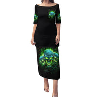 Flame Skull Puletasi I'm Never Alone My Demons Are Wit Me 24/7 - Wonder Print Shop