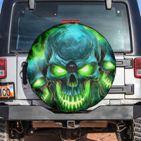 Flame Skull Spare Tire Cover I'm Never Alone My Demons Are Wit Me 24/7 - Wonder Print Shop