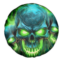Flame Skull Spare Tire Cover I'm Never Alone My Demons Are Wit Me 24/7 - Wonder Print Shop