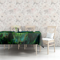 Flame Skull Tablecloth I'm Never Alone My Demons Are Wit Me 24/7 - Wonder Print Shop