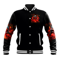 Rose Skull Baseball Jacket Iam Sweet Girl But If You Piss Me Off - Wonder Print Shop