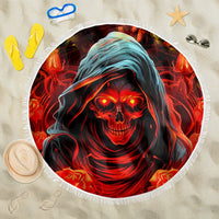 Rose Skull Beach Blanket Iam Sweet Girl But If You Piss Me Off - Wonder Print Shop