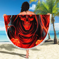 Rose Skull Beach Blanket Iam Sweet Girl But If You Piss Me Off - Wonder Print Shop