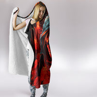 Rose Skull Hooded Blanket Iam Sweet Girl But If You Piss Me Off