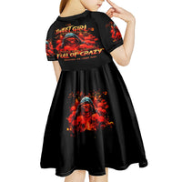 Rose Skull Kid Short Sleeve Dress Iam Sweet Girl But If You Piss Me Off - Wonder Print Shop