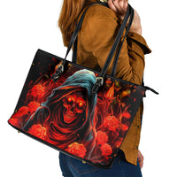 Rose Skull Leather Tote Bag Iam Sweet Girl But If You Piss Me Off - Wonder Print Shop