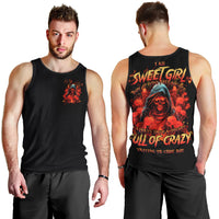 Rose Skull Men Tank Top Iam Sweet Girl But If You Piss Me Off - Wonder Print Shop