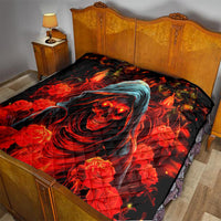Rose Skull Quilt Iam Sweet Girl But If You Piss Me Off - Wonder Print Shop