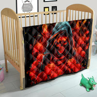 Rose Skull Quilt Iam Sweet Girl But If You Piss Me Off - Wonder Print Shop