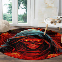 Rose Skull Round Carpet Iam Sweet Girl But If You Piss Me Off