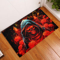 Rose Skull Rubber Doormat Iam Sweet Girl But If You Piss Me Off - Wonder Print Shop