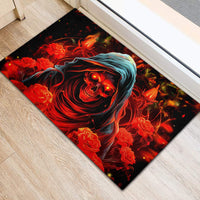 Rose Skull Rubber Doormat Iam Sweet Girl But If You Piss Me Off - Wonder Print Shop