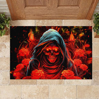 Rose Skull Rubber Doormat Iam Sweet Girl But If You Piss Me Off - Wonder Print Shop
