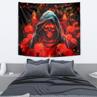 Rose Skull Tapestry Iam Sweet Girl But If You Piss Me Off - Wonder Print Shop