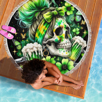 Irish Skull Beach Blanket Drink Up Bitches - Wonder Print Shop