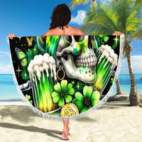 Irish Skull Beach Blanket Drink Up Bitches - Wonder Print Shop