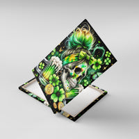 Irish Skull Canvas Wall Art Drink Up Bitches - Wonder Print Shop