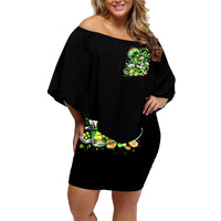 Irish Skull Family Matching Off Shoulder Short Dress and Hawaiian Shirt Drink Up Bitches - Wonder Print Shop