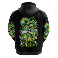 Irish Skull Hoodie Drink Up Bitches - Wonder Print Shop