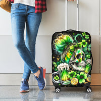 Irish Skull Luggage Cover Drink Up Bitches - Wonder Print Shop