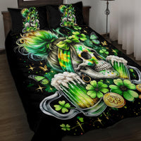 Irish Skull Quilt Bed Set Drink Up Bitches - Wonder Print Shop