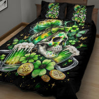 Irish Skull Quilt Bed Set Drink Up Bitches - Wonder Print Shop