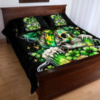Irish Skull Quilt Bed Set Drink Up Bitches - Wonder Print Shop