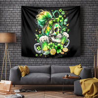 Irish Skull Tapestry Drink Up Bitches - Wonder Print Shop
