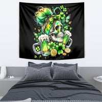 Irish Skull Tapestry Drink Up Bitches - Wonder Print Shop