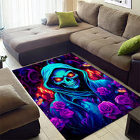 Rose Skull Area Rug Just So We Are Clear I'm Not Afraid Of You - Wonder Print Shop