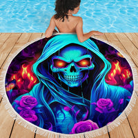 Rose Skull Beach Blanket Just So We Are Clear I'm Not Afraid Of You - Wonder Print Shop