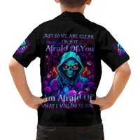 Rose Skull Family Matching Puletasi and Hawaiian Shirt Just So We Are Clear I'm Not Afraid Of You - Wonder Print Shop