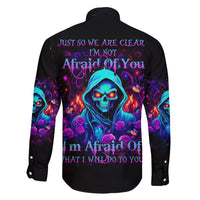 Rose Skull Family Matching Summer Maxi Dress and Hawaiian Shirt Just So We Are Clear I'm Not Afraid Of You - Wonder Print Shop