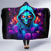 Rose Skull Hooded Blanket Just So We Are Clear I'm Not Afraid Of You