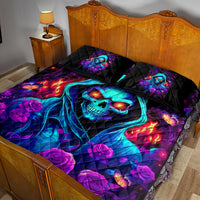 Rose Skull Quilt Bed Set Just So We Are Clear I'm Not Afraid Of You - Wonder Print Shop