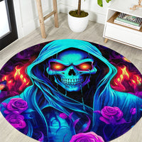 Rose Skull Round Carpet Just So We Are Clear I'm Not Afraid Of You