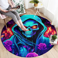 Rose Skull Round Carpet Just So We Are Clear I'm Not Afraid Of You